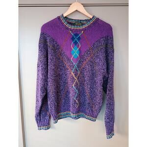 Vintage 90s Colours by Alexander Julian Geometric grandpa retro Cosby sweater